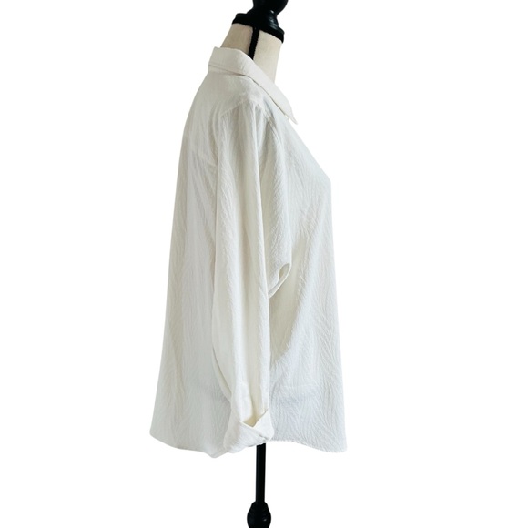 Chico's Cream Button Down Shirt - Picture 2 of 7